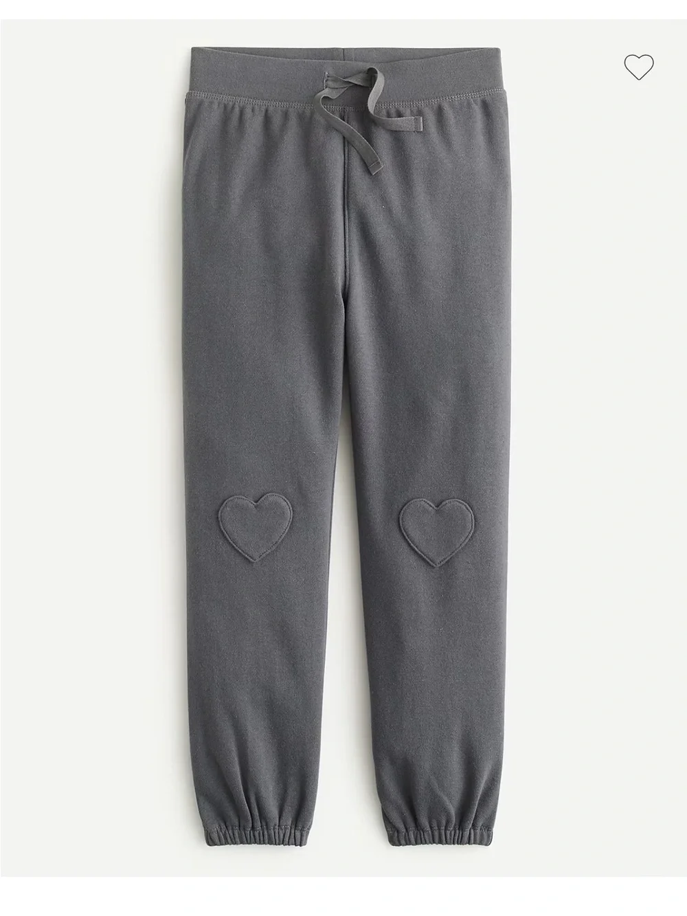 Crewcuts knit jogger with heart patches